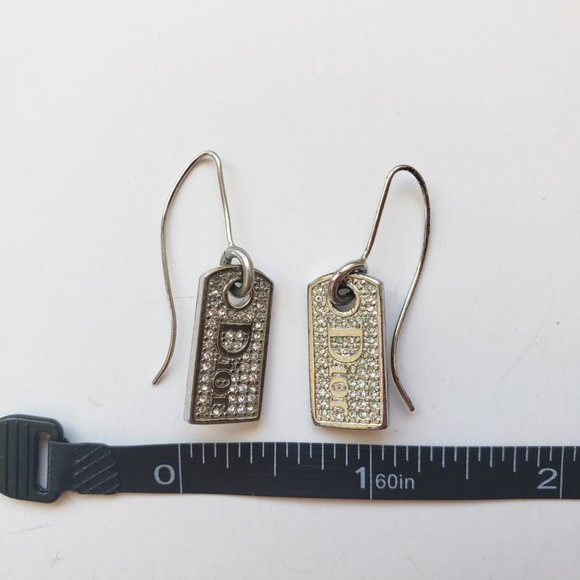 Christian Dior logo Crystal drop earrings - Picture 5 of 5